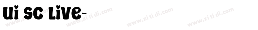 ui sc live字体转换